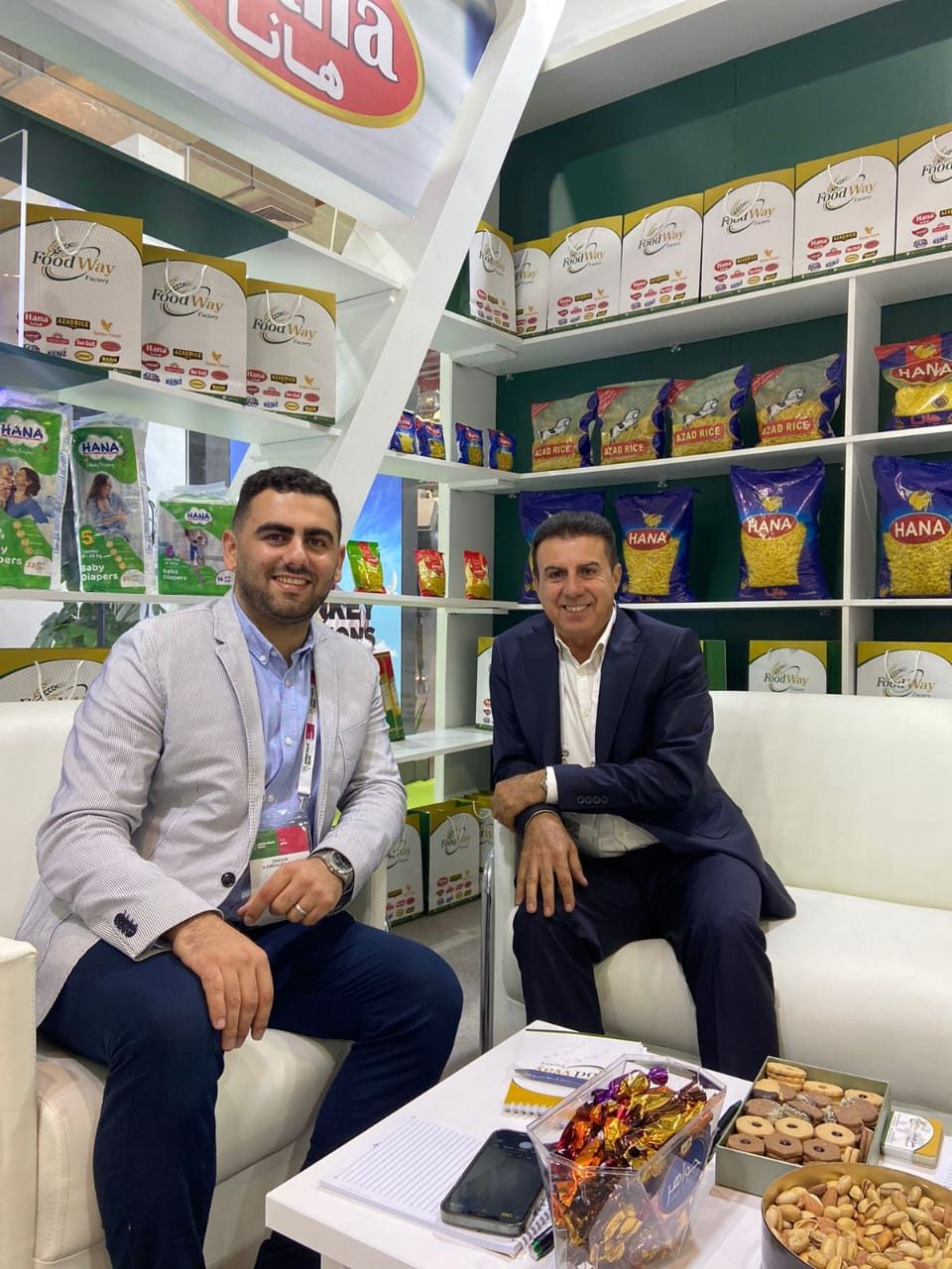 Client meeting at the Hana and FoodWay stand