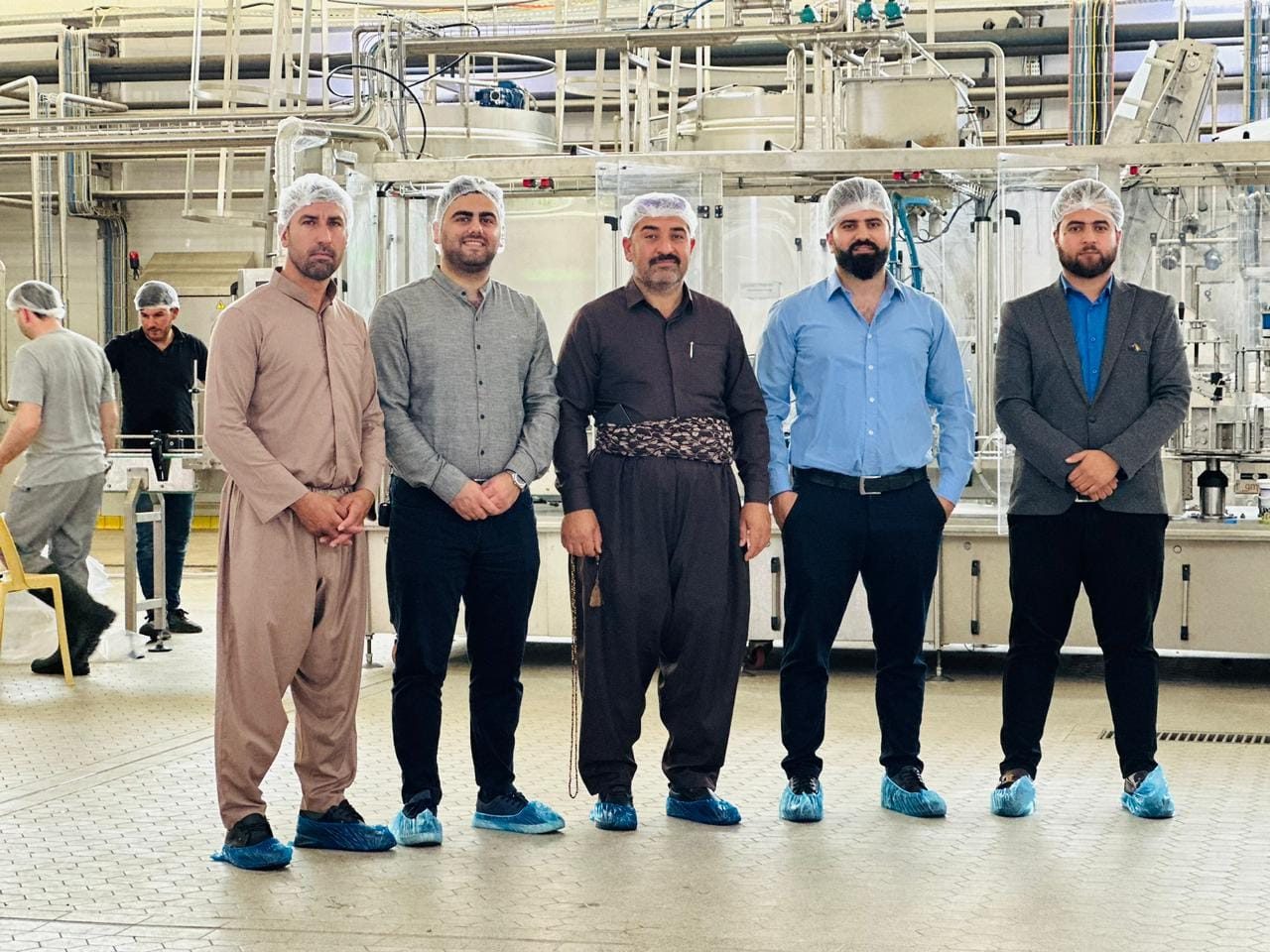 Production line visit with the client team